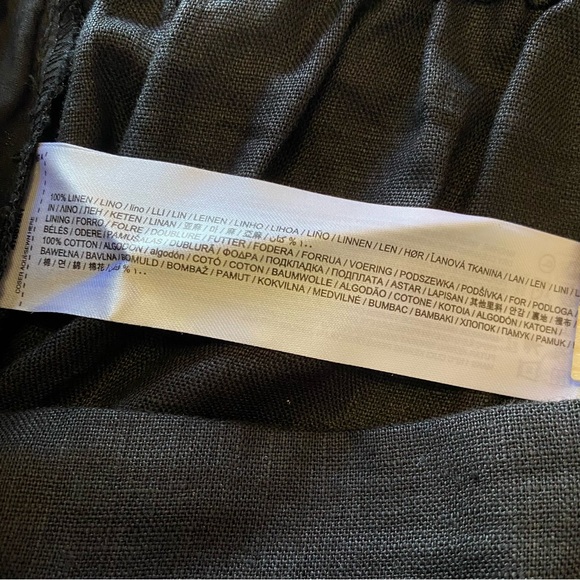 New MNG Black Linen High Waist Croped
Wide Leg Culottes Pants Size M - Picture 15 of 16